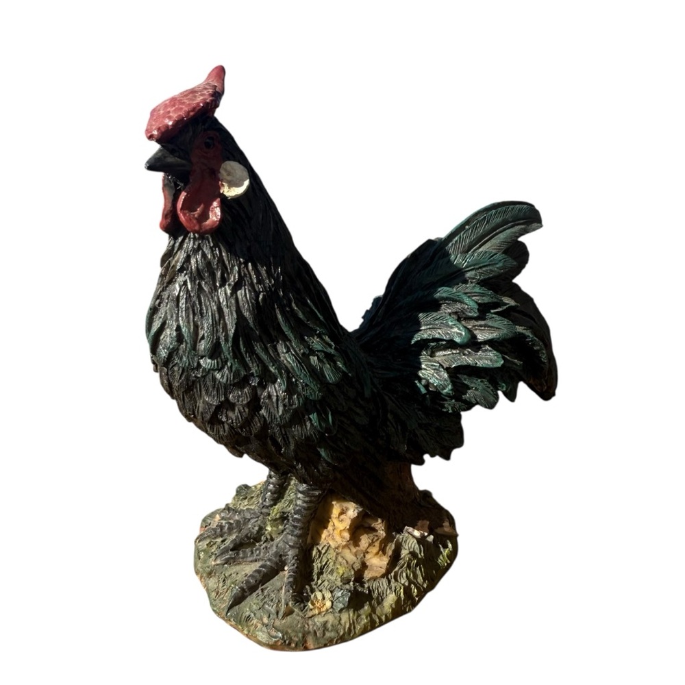 🐓 VINTAGE ROOSTER STATUE – FARMHOUSE DECOR – HAND-PAINTED DETAIL - Picture 6 of 13